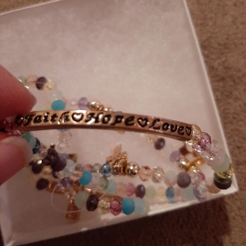 Beaded bracelet trio